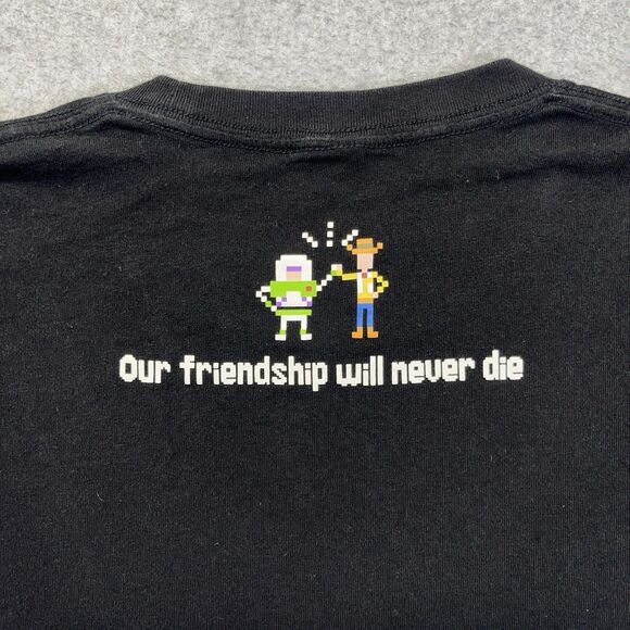 Pixar Toy Story T-Shirt Men’s Medium Black 8-Bit Buzz Woody UTGP Disney - Picture 6 of 9